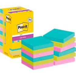 Post-it Super Sticky Notes Haftnotizen 76 x 76 mm Cosmic Collection Farbig Assortiert 90 Blatt  Vorteilspack 8 + 4 Gratis