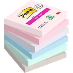 Post-it Soulful Collection Haftnotizen 76 x 76 mm Grau Rechteckig Blanko 90 Blatt Vorteilspackung 4 + 2 Gratis