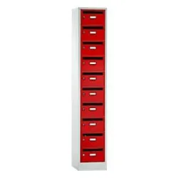Postverteilerschrank, mit Einwurfschlitz, 1 Abteil, Sicherheitszylinderschloss, feuerrot