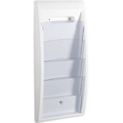 Prospektwandhalter Quickfit, 4 Fächer, DIN A4, weiss