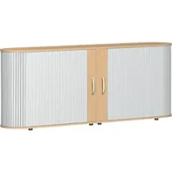 Querrollladenschrank Alicante, B 2000 x T 400 x H 828 mm, Buche-Dekor