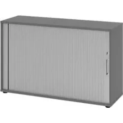 Hammerbacher Schrank V1732S/G/S/BS Grau 120 x 40 x 74,8 cm