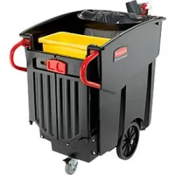 Mobiler Sammelbehälter Rubbermaid Mega BRUTE®, 454 l, B 698 mm, schwarz