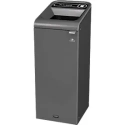 Recyclingstation Rubbermaid Configure, für Restmüll, 57 l, Magnetverbindung, B 495 x T 367 x H 975 mm, schwarz