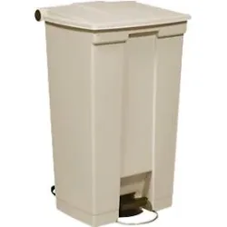 Tretabfalleimer Rubbermaid Legacy, 87 Liter, Step-on, Deckeldämpfer, Kunststoff, beige
