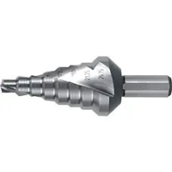 RUKO Stufenbohrer, Bohrbereich 6-26,75 mm, HSS, Spiralnut, 2 Schneiden, Spitzenwinkel 118°, Stufenanzahl 8
