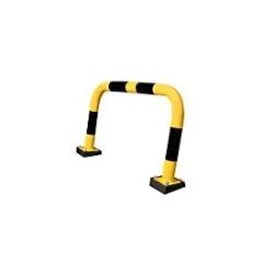 Rammschutzbügel SWING, Ausseneinsatz, 640 x 1000 mm, gelb/schwarz