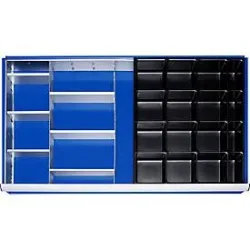 RAU Einteilungsset für Schublade, HxBxT 45 x 1.055 x 560 mm, mit 4-tlg. Rasterleisten-Set und 3 Trennwände, Grösse XXL für Fronthöhe 60-90 mm