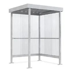 Raucherunterstand WSM Jena, Outdoor, für 2-3 Personen B 1550 x T 1550 x H 2360 mm, verzinkt
