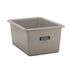 CEMO Rechteckbehälter aus GFK, 550 Liter, Höhe 630 mm, grau