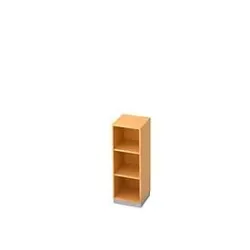 Regal, 3 OH, B 400 x T 400 mm, Buche-Dekor