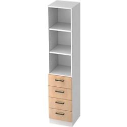 Regal Office Braun Holz 40.6 cm 200.4 cm - Farbe: eiche - Material: Holzwerkstoff - Regal
