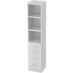 Hammerbacher Regalschrank Matrix Lichtgrau 406 x 420 x 2.004 mm