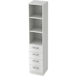 Regal Office Grau Holz 40.6 cm 200.4 cm - Material: Holzwerkstoff - Regal
