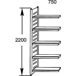 Regalfeld, 2200 x 1000 x 600 mm