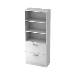 Regal Office Weiss Holz 80 cm 200.4 cm - Material: Holzwerkstoff - Regal