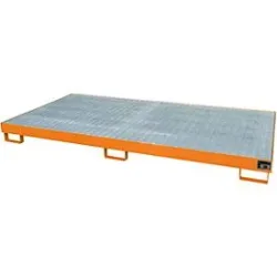 Bauer® Regalboden-Auffangwanne, HxBxT 210 x 2.650 x 1.300 mm, Auffangvolumen 240 l, inkl. Gitterrost, gelborange