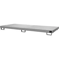 Regalwanne Typ RW/GR 3300-1, mit Gitterrost, grau RAL7005