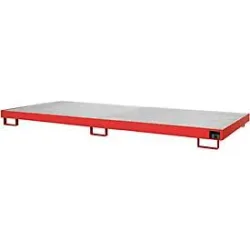 Regalwanne Typ RW/GR 3300-1, mit Gitterrost, rot RAL3000