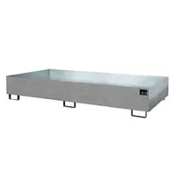Bauer® Regalboden-Auffangwanne, HxBxT 300 x 2.650 x 1.300 mm, Auffangvolumen 540 l, ohne Gitterrost, feuerverzinkt