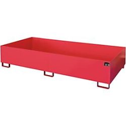 Regalwanne Typ RW/RW 2700-3, ohne Gitterrost, rot RAL3000