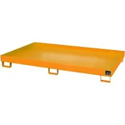 Bauer® Regalboden-Auffangwanne, HxBxT 225 x 2.150 x 1.300 mm, Auffangvolumen 240 l, ohne Gitterrost, gelborange