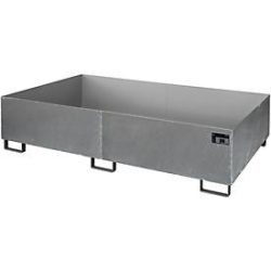 Bauer® Regalboden-Auffangwanne, HxBxT 505 x 2.150 x 1.300 mm, Auffangvolumen 1.000 l, ohne Gitterrost, feuerverzinkt