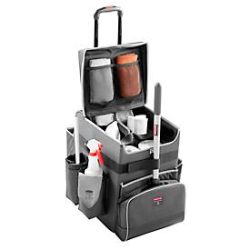 Reinigungswagen Rubbermaid® Quick Cart Medium, Aussentaschen, Reissverschlusstasche & Innenfächer, Teleskopgriff, bis 18 kg, wasser-/ölresistent, Teflon®