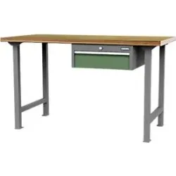 Reihenwerkbank Bedrunka+Hirth, Buche-Multiplex-Arbeitsplatte, Unterhängeschrank mit 1 Schub, abschliessbar, bis 200 kg, B 2000 x T 750 x H 859 mm