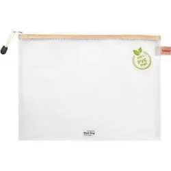 Reissverschlussbeutel FolderSys, Halteschlaufe & Kordel, PVC-frei, Kunststoff transparent, Format A4, 10 Stück