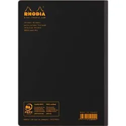 Rhodia Composition Book Notizheft, 80 Blatt, DIN A5, 80g/m², Fadengebunden, kariert, schwarz
