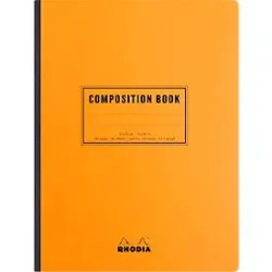 Rhodia Composition Book Notizheft, 80 Blatt, DIN B5, 80g/m², Fadengebunden, kariert, orange