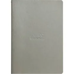 Rhodia Notizbuch, 32 Blatt, DIN A5, 90 g/m², liniert, silber