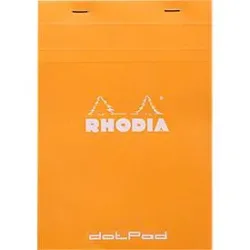 Rhodia Notizblock No.16, DIN A5, 80 Blätter, geheftet, Kartonrücken, 80 g/m², gepunktet, orange