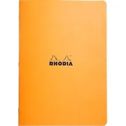 Rhodia Notizheft, 48 Blatt, DIN A4, 80g/m², PEFC®-zertifiziert, Softcover, kariert, orange