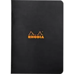 Rhodia Notizheft, 48 Blatt, DIN A5, 80g/m², PEFC®-zertifiziert, Softcover, liniert, schwarz