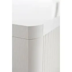 Rolladenschrank, B 1100 x T 415 x H 2040 mm, abschliessbar, ohne Fachböden, High Impact Polystyrol, weiss/weiss