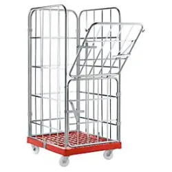 Rollbox, 4-seitig, 724 x 815 x 1640 mm, rot