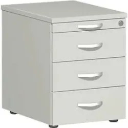 Rollcontainer PALENQUE, 3 Schübe, B 430 x T 600 x H 566 mm, lichtgrau