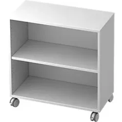 Rollenregal TOPAS LINE, 2 Ordnerhöhen, B 800 mm, weiss