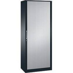 Rollladenschrank ASISTO C 3000, 5 Ordnerhöhen, B 800 mm, anthrazit/alusilber