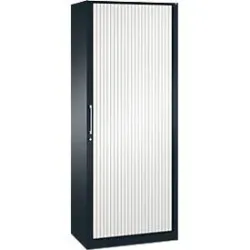 Rollladenschrank ASISTO C 3000, 5 Ordnerhöhen, B 800 mm, anthrazit/weiss