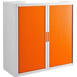 Rollladenschrank, H 1040 mm, weiss/orange