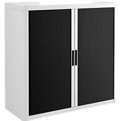 Rollladenschrank, H 1040 mm, weiss/schwarz
