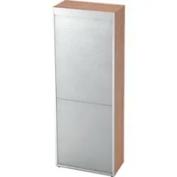 Rollladenschrank TOPAS LINE, vertikal, 6 Ordnerhöhen, Nussbaum-Dekor