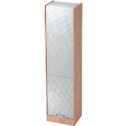 Aktenschrank Office Silber/Braun Holz/Kunststoff 50 cm 40 cm 200.4 cm - Farbe: Silber, Nussbaum Dekor - Material: Holzwerkstoff, Kunststoff -
