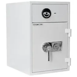 Rottner Schubladentresor D1 65 DB/DB, Doppelbartschloss, Sicherheitsstufe D1, Einwurfschublade, 68 Liter, Stahl, lichtgrau