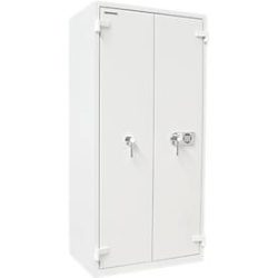 Rottner Stahlbüroschrank Office 3 Fire Premium, 553 l, S2, Feuerschutz bis 60 min, Elektronikschloss, B 940 x T 585 x H 1950 mm, Stahl, lichtgrau