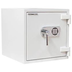 Rottner Wertschutzschrank Diamant Fire Premium PO50, Elektronikschloss, Sicherheitsklasse EN 2, feuerfest bis 30 min, 53 Liter, Stahl, lichtgrau
