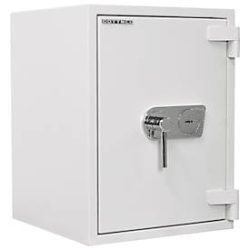Rottner Wertschutzschrank Diamant Fire Premium PO65, Doppelbartschloss, EN 2, feuerfest bis 30 min, 77 Liter, Stahl, lichtgrau